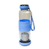 Бутылочка с ситечком для горячих напитков 24 см голубая жаропрочное стекло