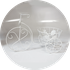 Кашпо Велосипед 35х23 см белая металл