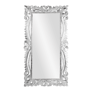 Рама резная для зеркала Флоренция 80х150 см inside 50х120 см White Silver