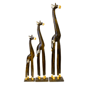 Жирафы Цветы Нр3шт 100(80,60)см темно-коричневый, дерево