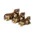 Собачки Набор 3 шт 18,15,13 см роспись мазками резьба коричневые албезия