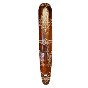 Маска настенная Тотем 100 см растительный орнамент крест коричневая албезия