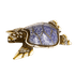 Черепаха 28х8 см панцырь синий роспись мазками бело-коричневая албезия