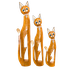 Кошки резные Семья 100,80,60 см ожерелье стразы роспись мазками рыжие