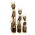Кошки Семья 100,80,60 см инкрустация ракушками растительный узор желтые глазки коричневые