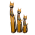Набор Кошечек 100,80,60см коричневые с Совой икрустация дерево албезия