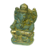 Ганеша 15х24 см зеленый с золотом натуральный камень