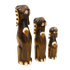 Собачки Семья 25,20,15 см с белой грудкой коричневые албезия