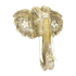 Маска настенная Слон 46х50 см Три цветка серо-бежевая с золотом албезия