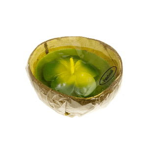 АромаСвеча Кокос Пачули  9,5 см зеленый парафин, кокос