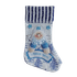 Сапожок для подарков Снегурочка 16х28 см бело-синий