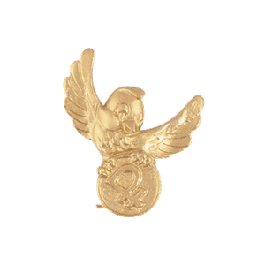 Фигура кошельковая `Чижик-Пыжик с монетой`, олово золотое, 2х1,6х0,3см