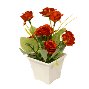 Букет декоративный Розы 19 см красный