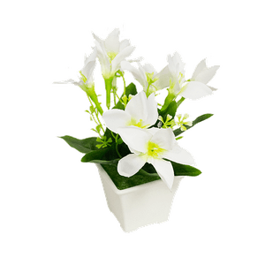 Цветы искусственные Лилии 19 см белые