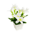 Цветы искусственные Лилии 19 см белые
