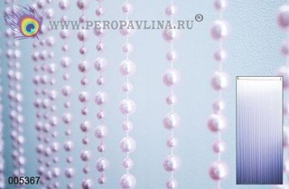 Занавеска 90*200*3см Жемчуг Розовый пластик/12шт