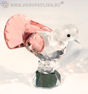 Голубь 5,5*8*8,5см цветной хрусталь/60