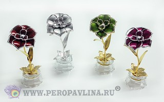 Цветок Фиалка 6*12*6см цв асс мет+пласт/288
