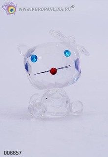 Кошка+ бантик 6*5*3см хрусталь/200