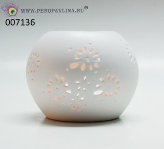 Аромалампа Нежность 13*11см белая керамика/36шт