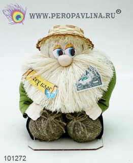 Домовой Берендей 25*20*14см асс ткань_сол_бум/1шт