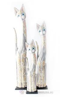 Кошки н-р3шт (102,82,61)*45,5*11см сер_кор дер