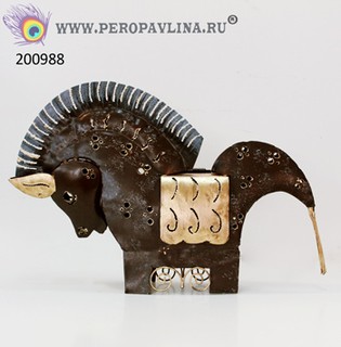 Подсвечник Лошадка 30*21*6 металл резной/1шт