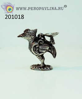 Подсвечник Гаруда 1свеча 8*9см сереб бронза/1шт