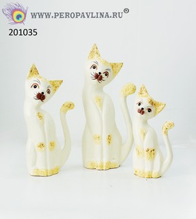 Кошки Прада нр3ш(35,30,25)см дл хв крем дер+бл/1нб