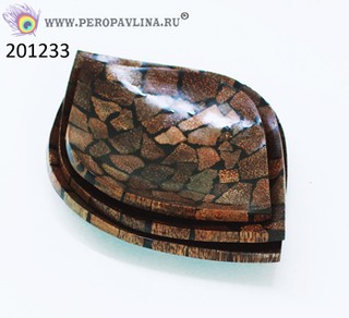 Тарелка Листик н-р3шт дл(26,23,20)см кокос кор/1нб