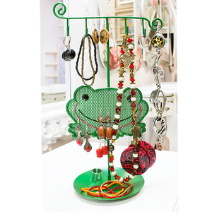 Подставка под бижутерию Лягушка 17х27 см зелёная