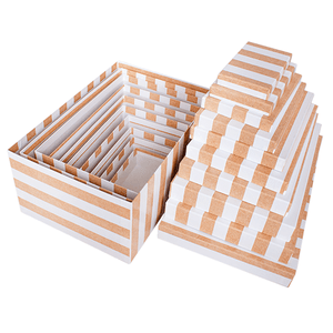 Подарочные коробки прямоуголные Набор 10 шт Полосы