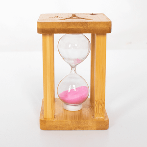 Часы песочные ± 3 минуты 10 см квадро розовый песок