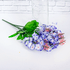 Веточка декоративная Сирень 40 см белые с синим цветы