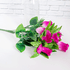 Веточка декоративная Розы 9 бутонов 40 см фиолетовые цветы