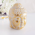 Аромалампа Голова Будды 12 см белое золото