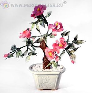Дерево Чайная роза 25*30*10,5см розов стекло/12шт