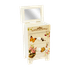 Шкатулка с зеркалом 2 ящичка 11х18 см Винтаж Цветы Эйфелева башня бежевая