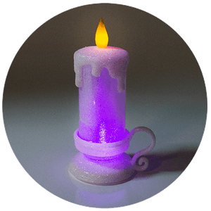 Свеча LED в подсвечнике 15 см белая