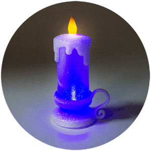 Свеча LED в подсвечнике 15 см белая