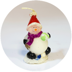 Свеча новогодняя 6 см Снеговик в ассортименте