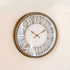 Часы настенные Лофт 30 см римские цифры белый циферблат серый корпус