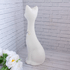Кот Кит 40 см белый роспись цветы глянцевый