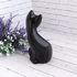 Кошка Муська 20 см черная глянцевая