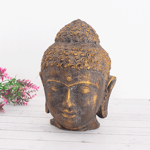 Голова Будды 20х25 см красное золото