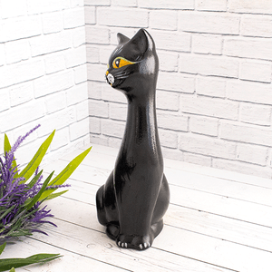 Кот Кит 25 см черный глянцевый