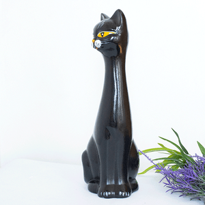 Кот Кит 40 см чёрный глянцевый