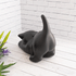 Кот Тимошка 23 см чёрный матовый