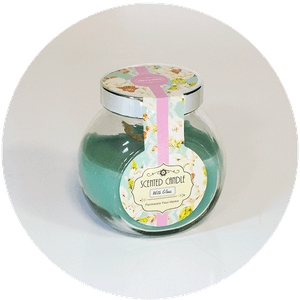 Свеча ароматическая в баночке 8 см Розмарин бирюзовая