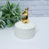 Шкатулка Золотой олень 9х12 см рельефная белая керамика